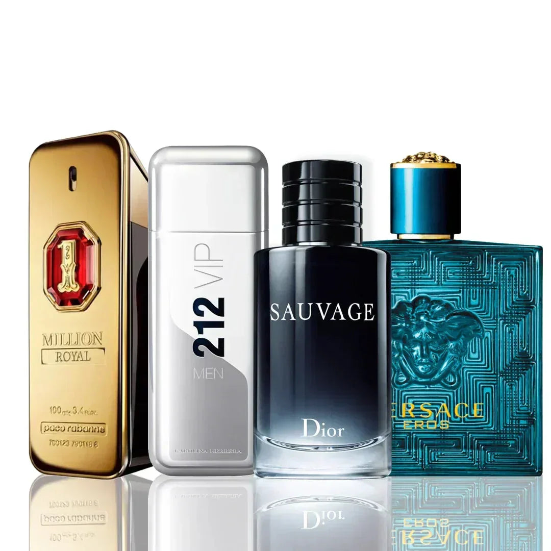 Set di 4 profumi  | 1 Million Royal + 212 VIP + Sauvage + Eros